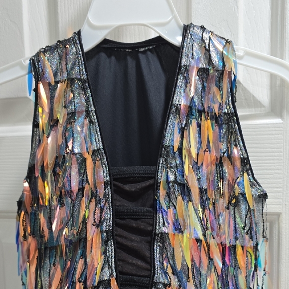 Kids Multicolor Sequin Vest - Picture 4 of 16